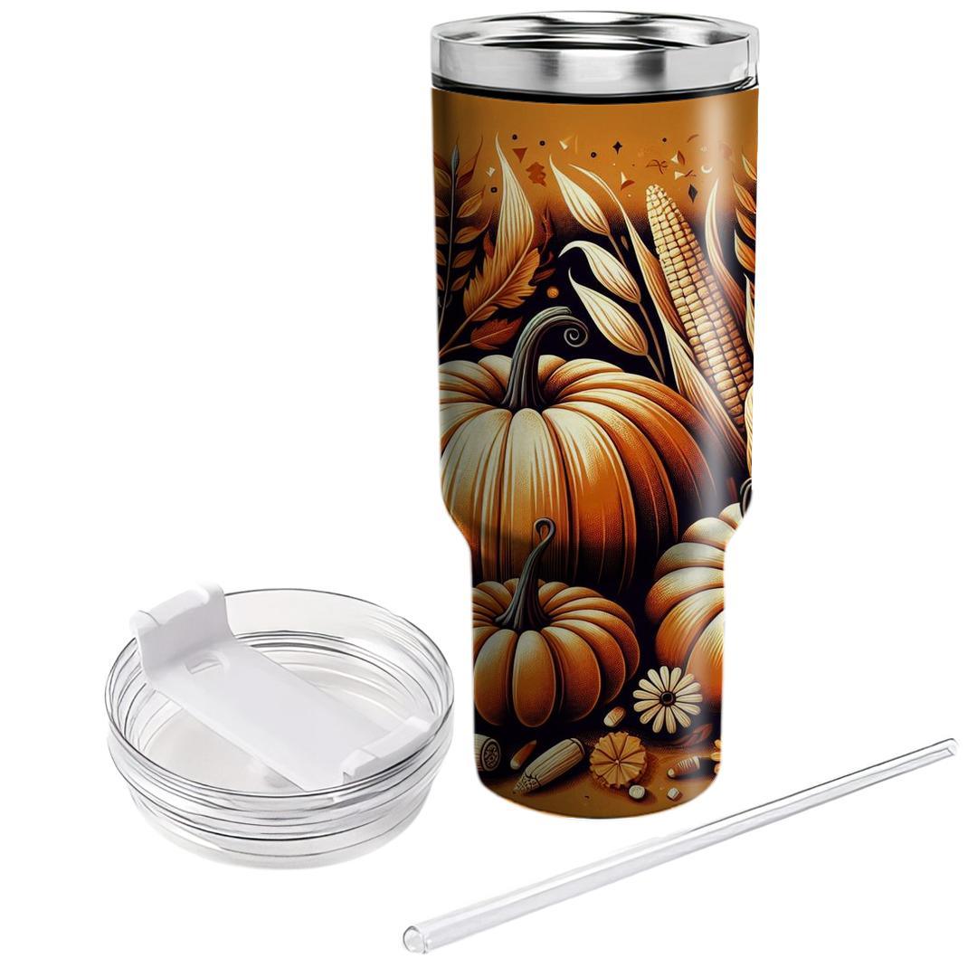 Golden Harvest Celebration  Tumbler Cups