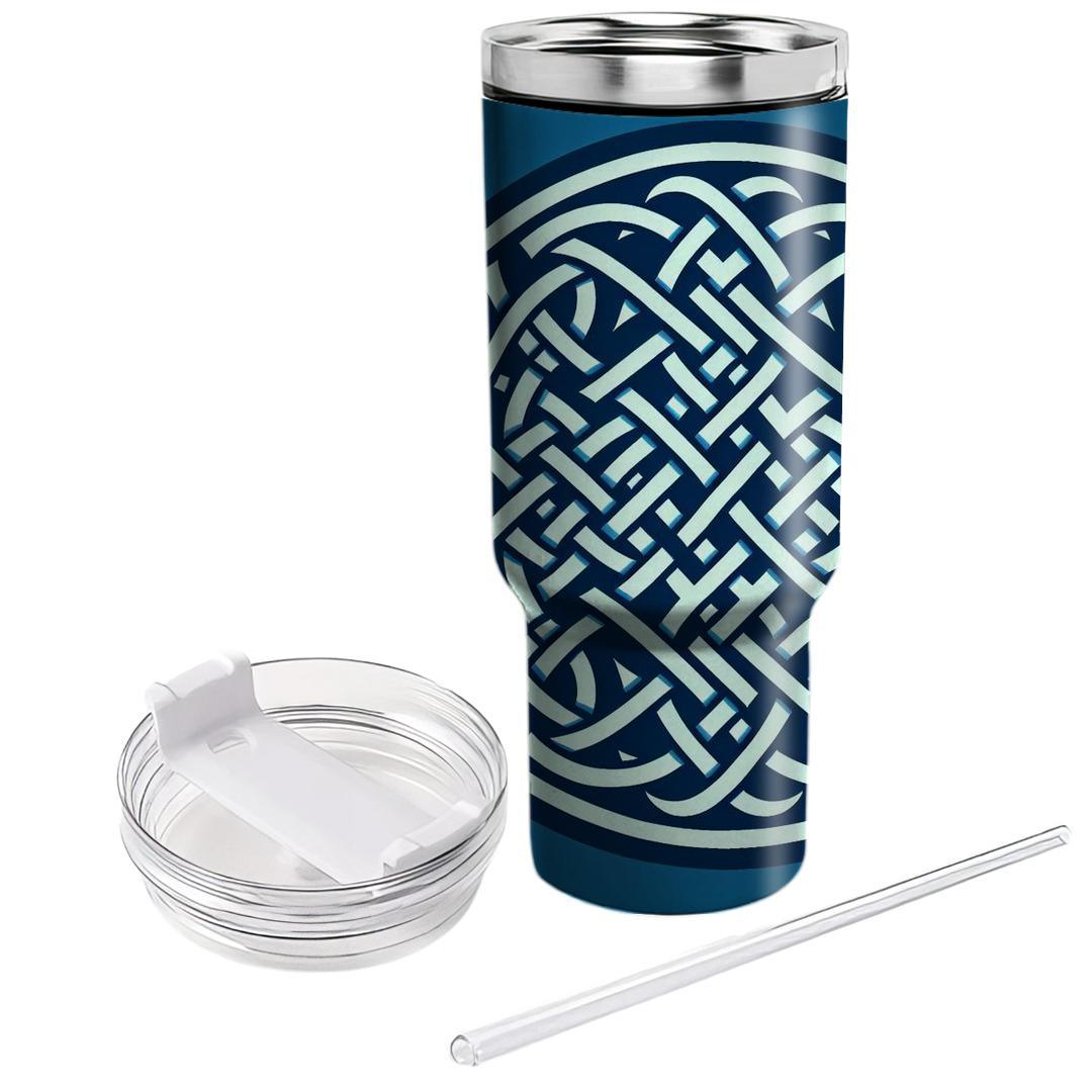 Celtic Weave In Deep Blue  Tumblers For Gifts