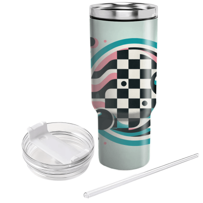 Classic 70s Style Checkerboard  Custom Tumblers