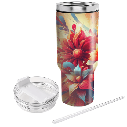 Playful Floral Fiesta  Travel Tumblers