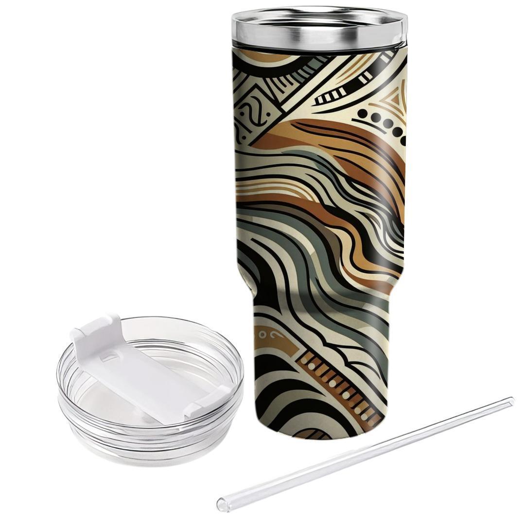 Tribal Wave Fusion  Tumblers For Gifts
