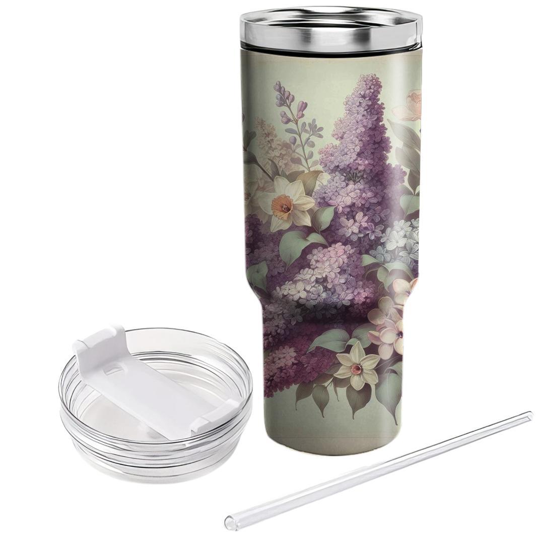 Timeless Vintage Floral  Tumbler Cups