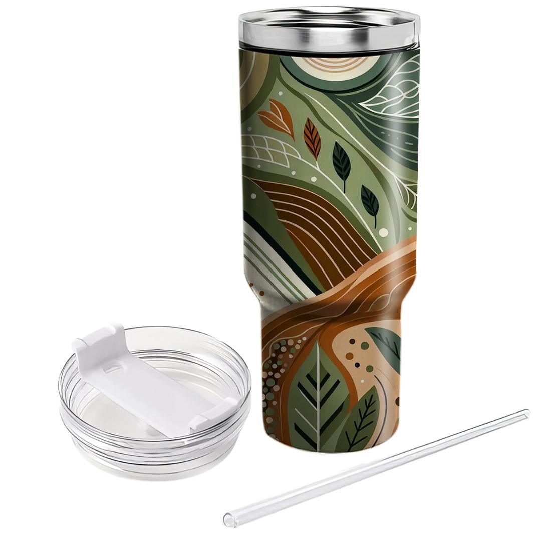 Earthy Groove Patterns  Insulated Tumblers