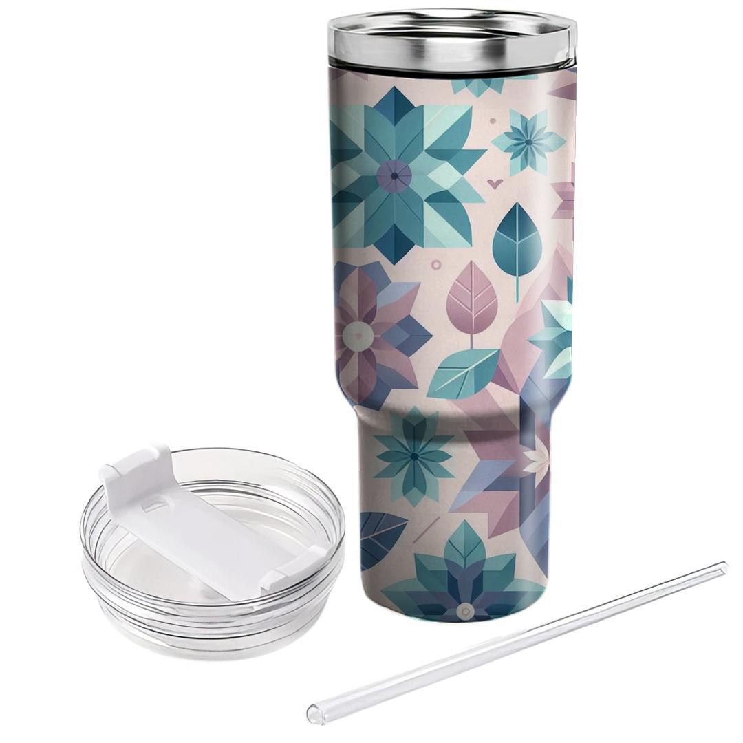 Charming Geometric Flowers  Tumblers For Gifts