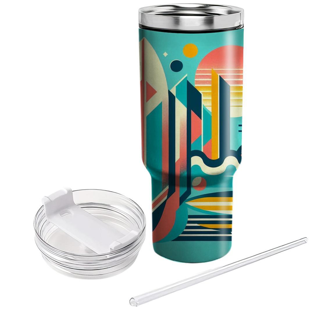 Retro Beach Wave  Personalized Tumblers