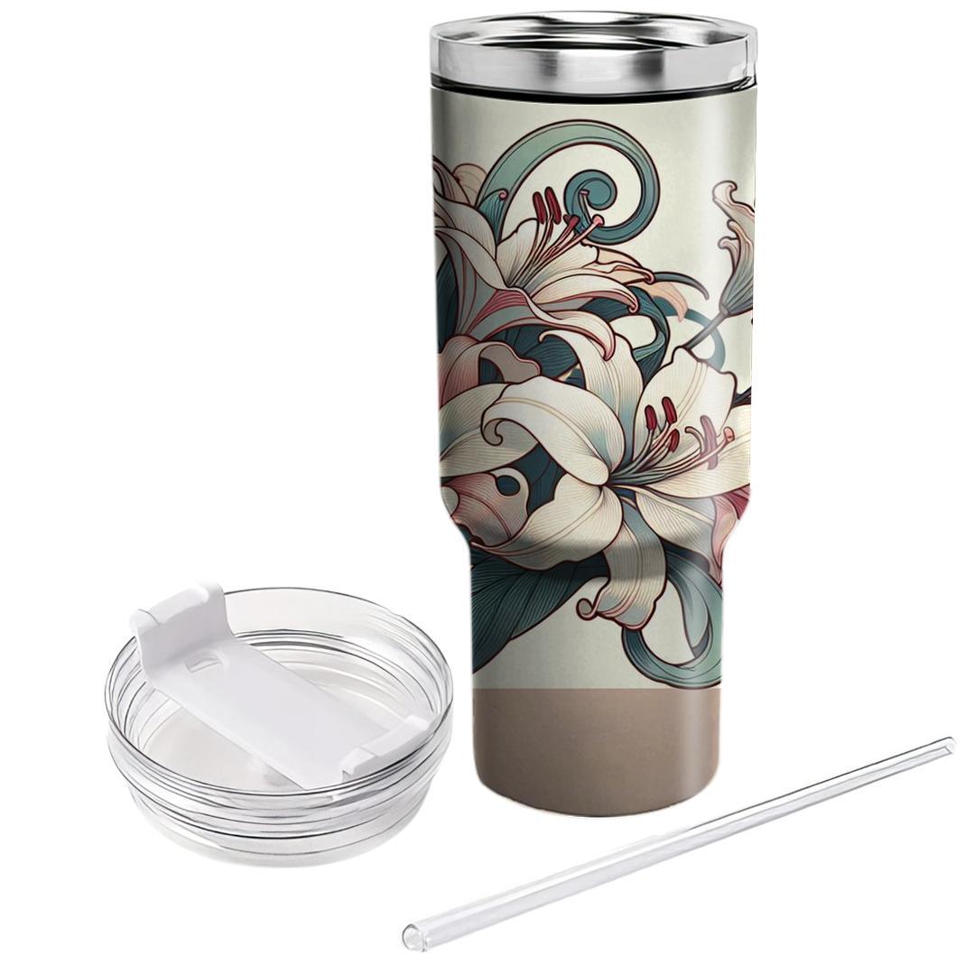 Art Nouveau Floral Delight  Unique Tumblers