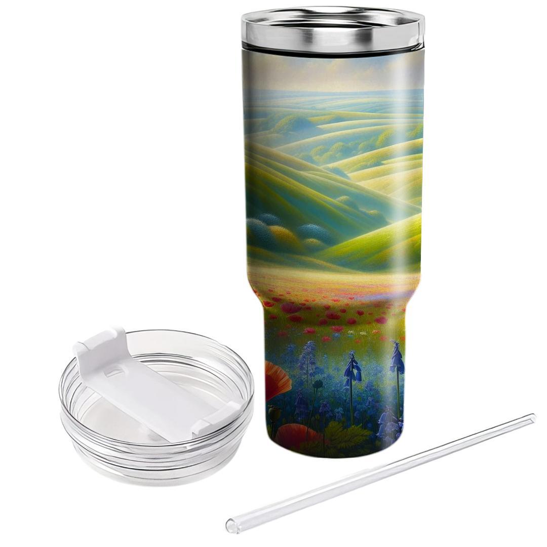 Spring Blooming Hills  Custom Tumblers