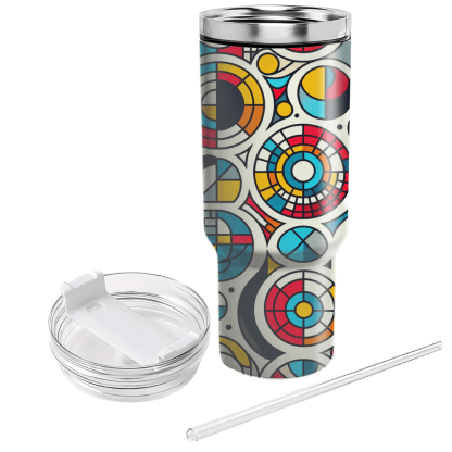 Abstract Mosaic Circle  Insulated Tumblers