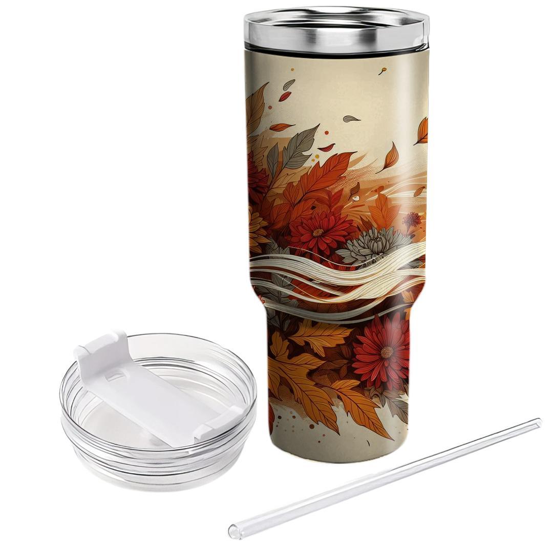Falling Leaves Bouquet  Unique Tumblers