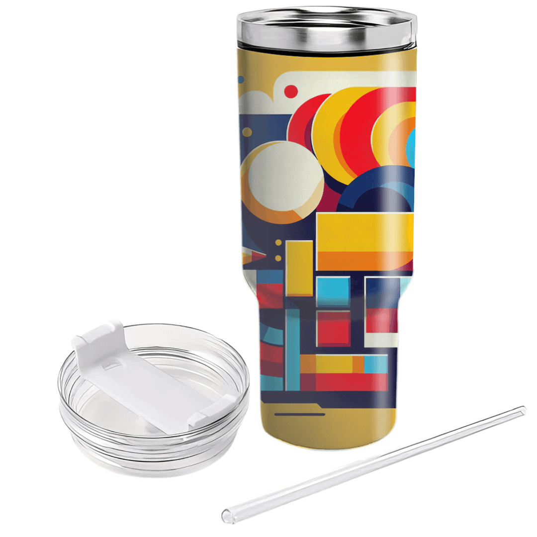 70s Color Block Madness Travel Tumblers