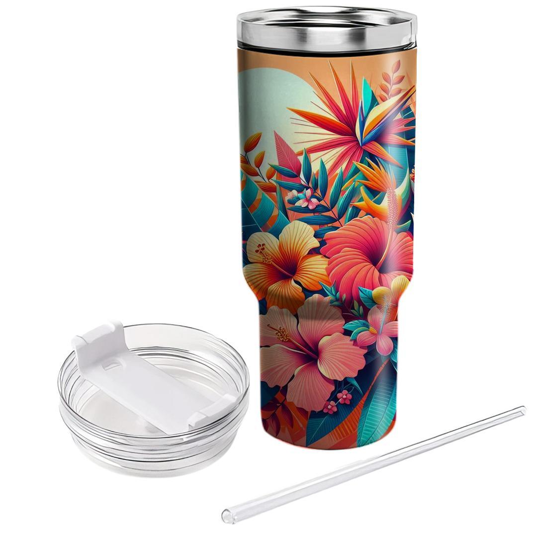 Lively Tropical Paradise  Insulated Tumblers