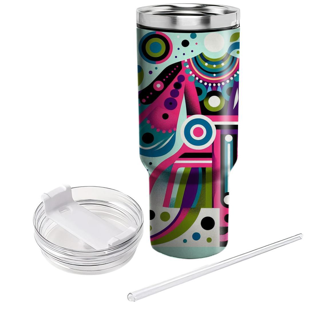 Funky Paisley Pop  Tumblers With Lids