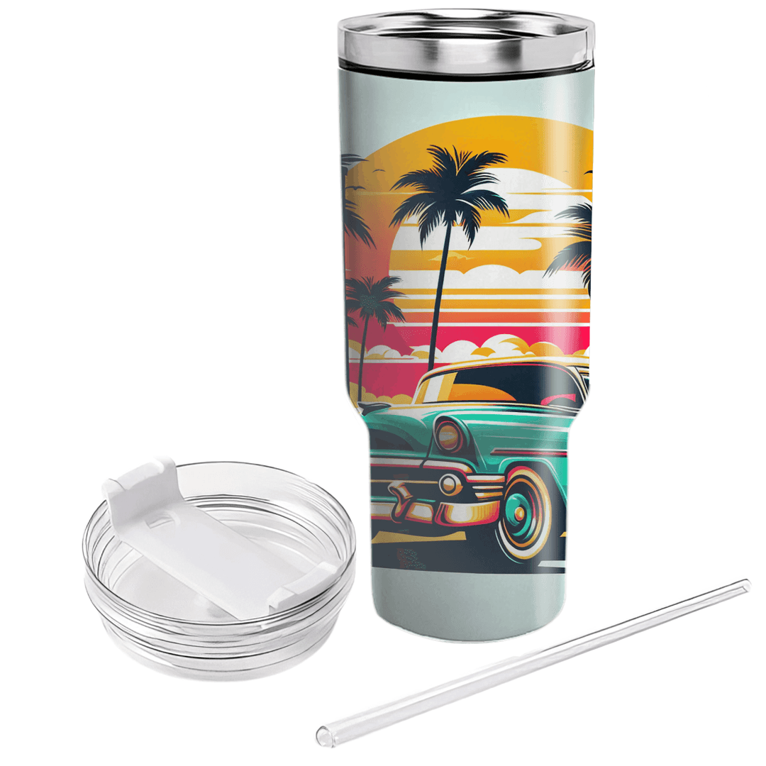 Classic Car Retro Ride Decorative Tumblers