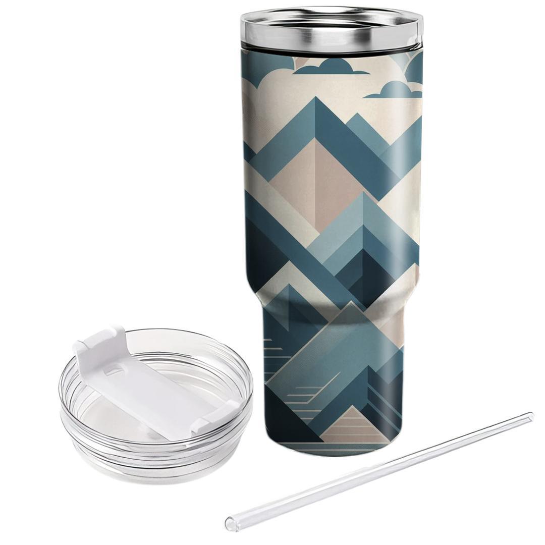 Stylized Mountain Landscape  Decorative Tumblers