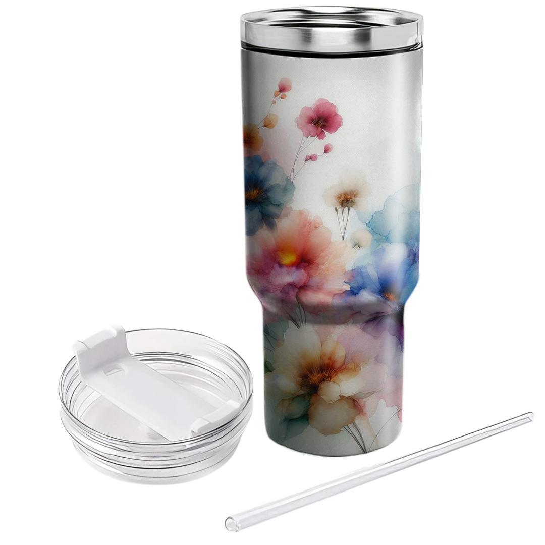 Whimsical Watercolor Floral  Unique Tumblers