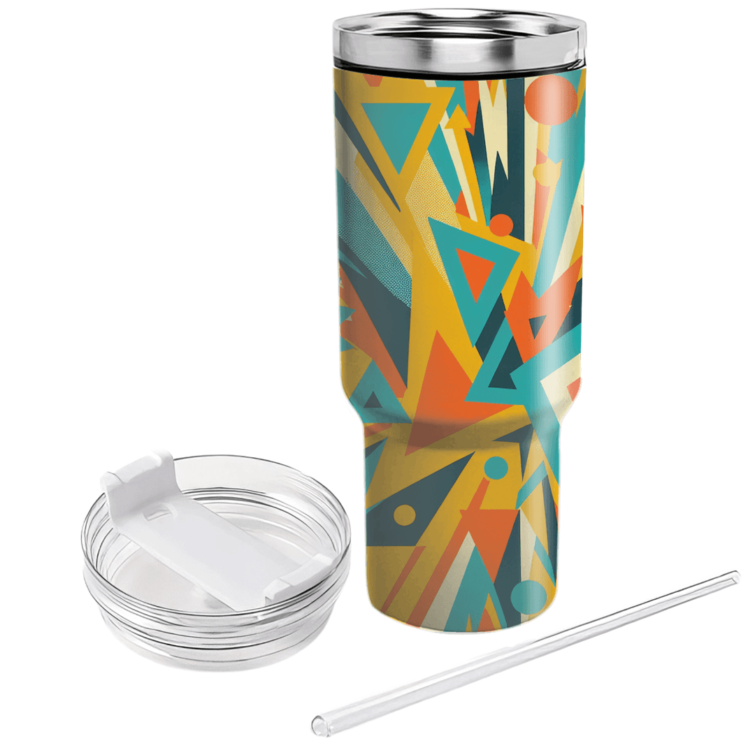 Retro Triangle Explosion  Custom Tumblers