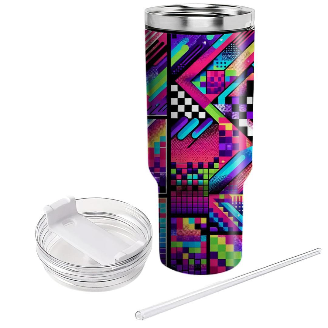 Digital Retro Patterns  Unique Tumblers
