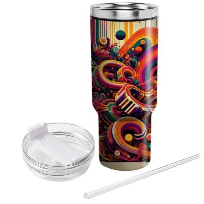 Groovy Typography  Travel Tumblers