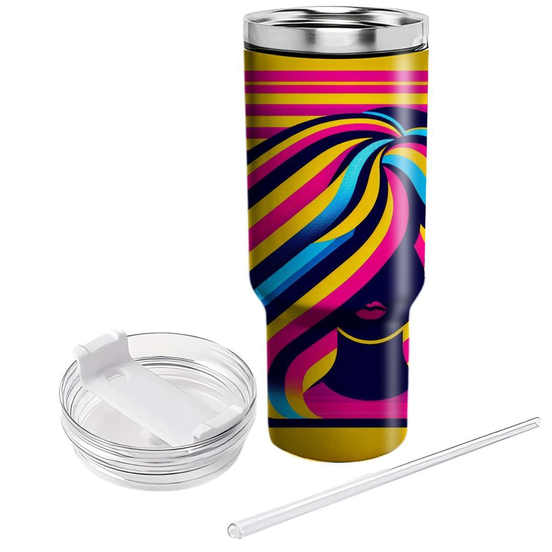 Flashy 80s Stripes  Insulated Tumblers