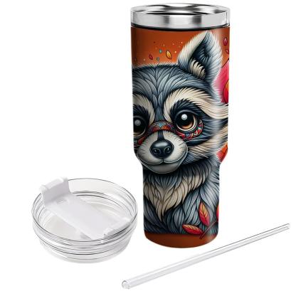 Charming Raccoon Bandit  Tumblers With Lids