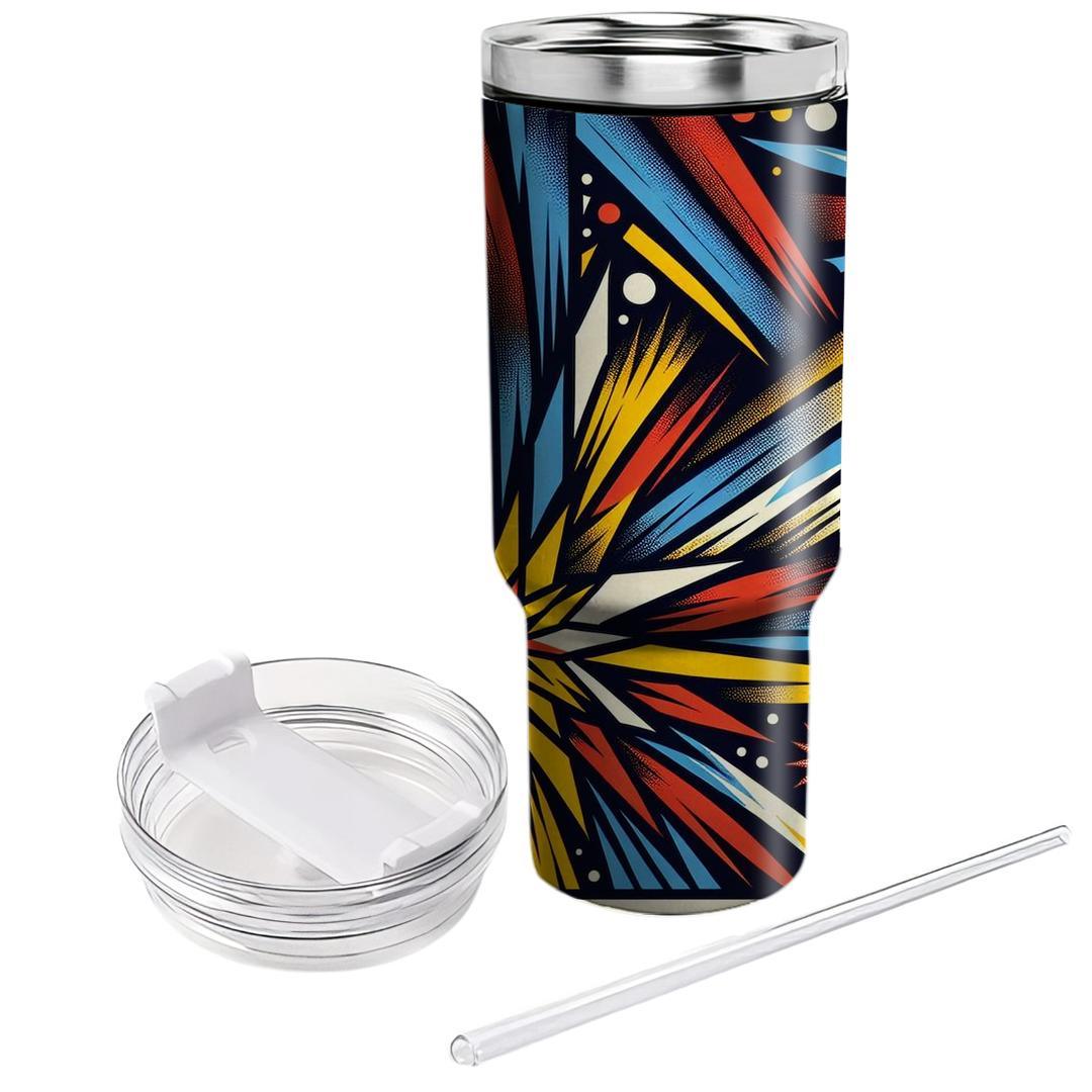 Retro Starburst Colorblock  Unique Tumblers