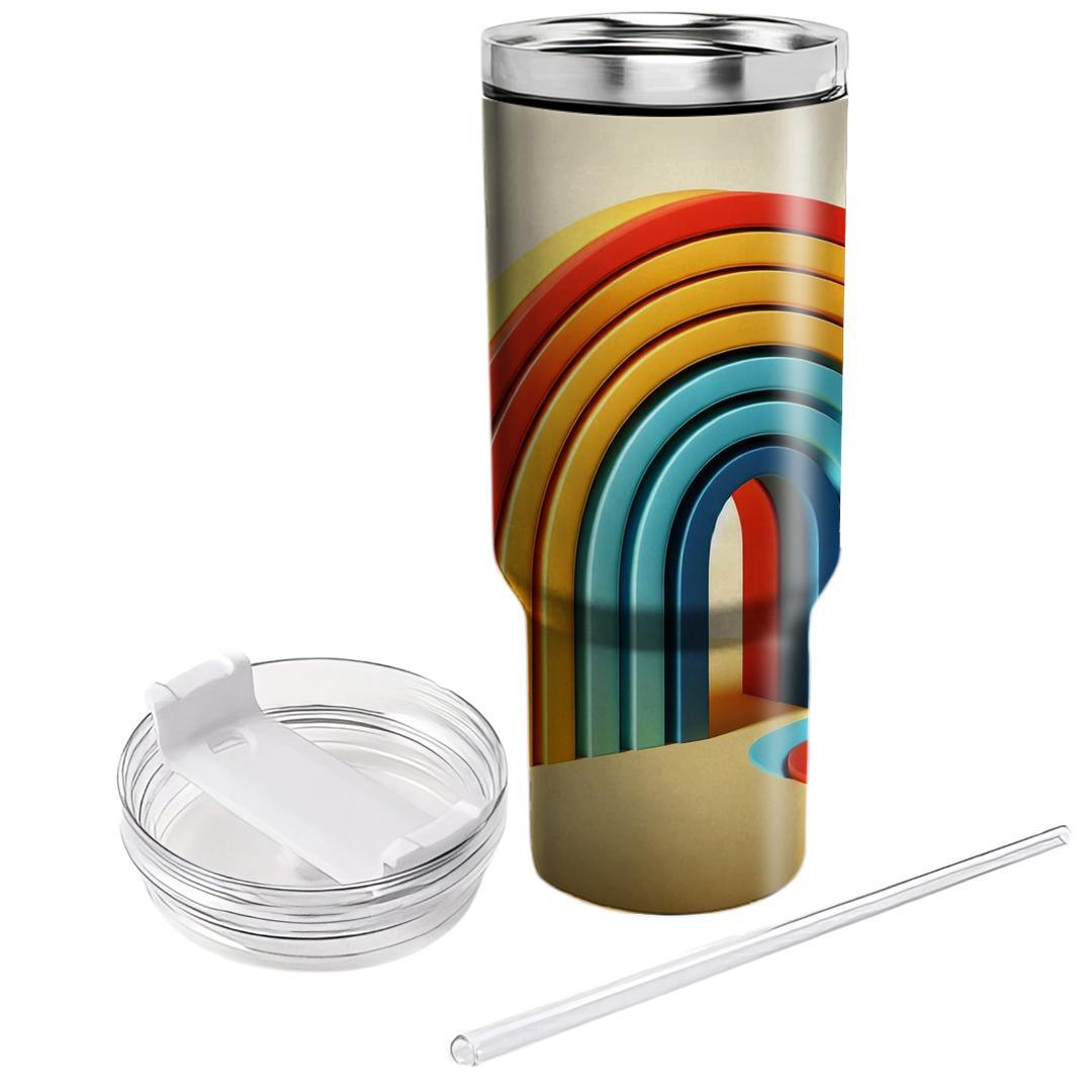 Chic Rainbow Arches  Travel Tumblers