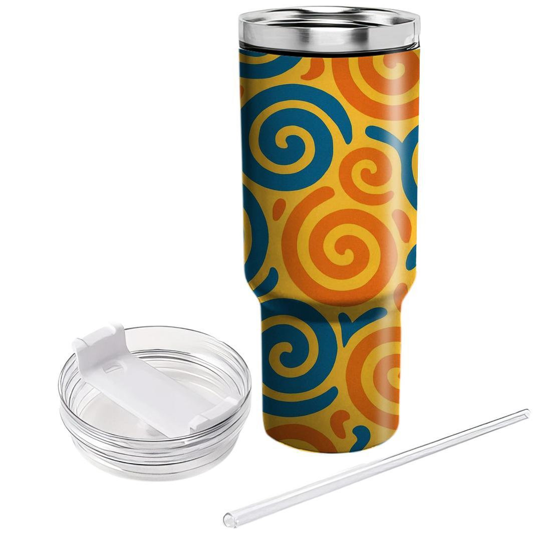 Circular Kaleidoscope Whirl Unique Tumblers