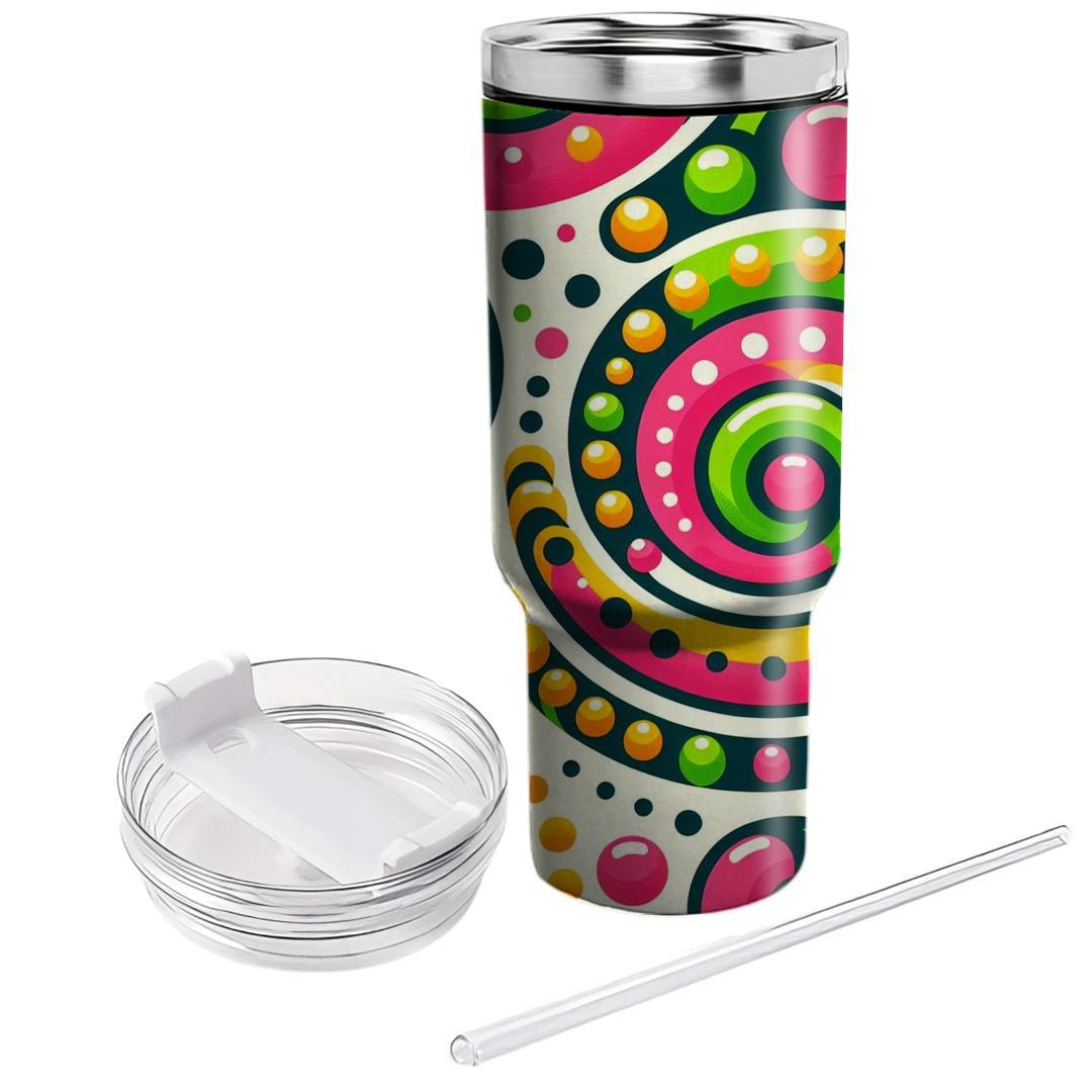 Spiral Dot Delight  Decorative Tumblers