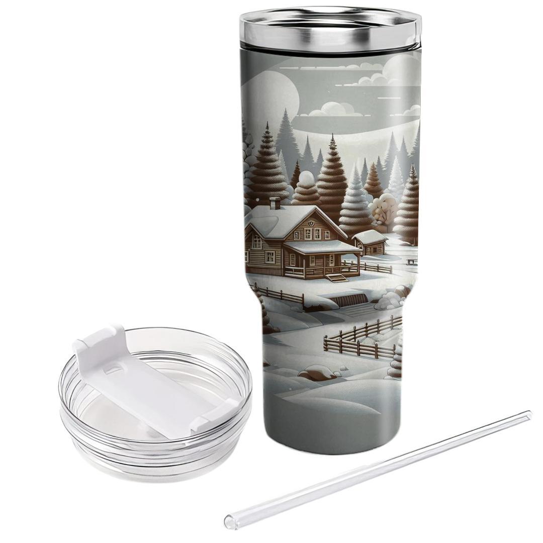Winter Snowbound Retreat  Tumbler Cups