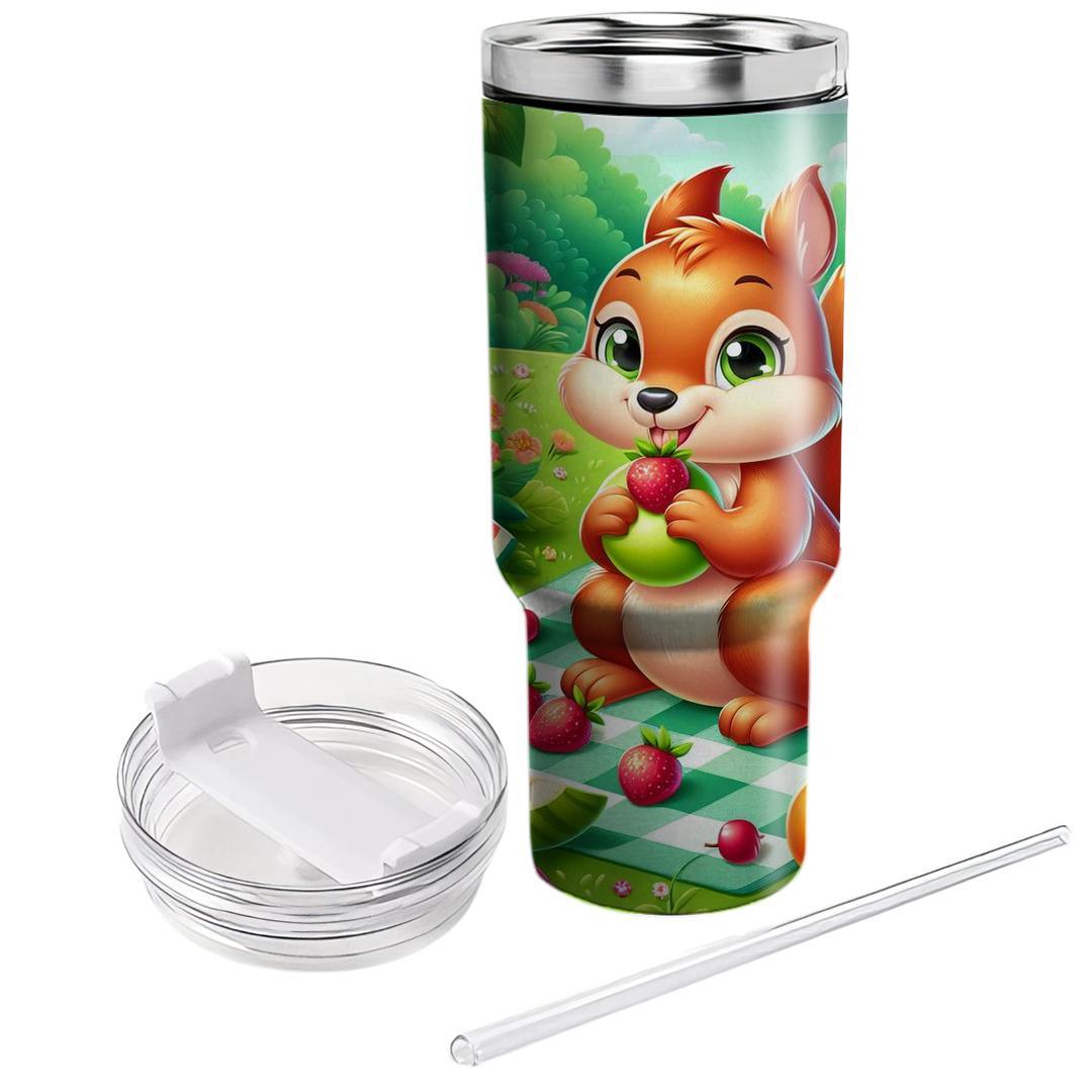 Cute Squirrel Picnic  Tumblers With Lids