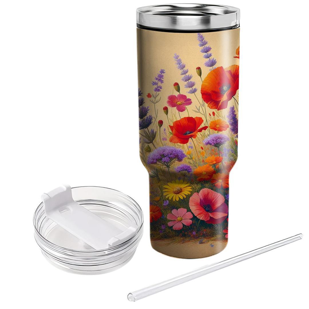 Mediterranean Wildflower  Tumbler Cups