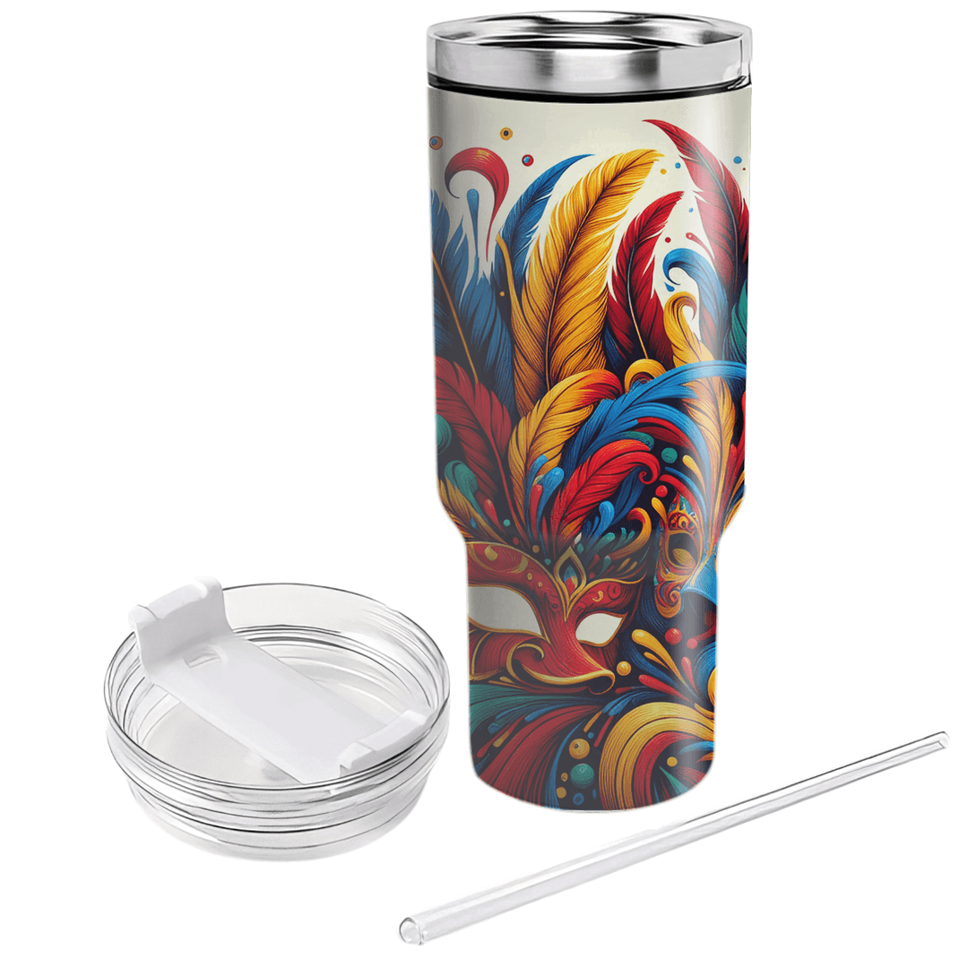 Colorful Carnival Mosaic - A Vibrant Celebration  Travel Tumblers