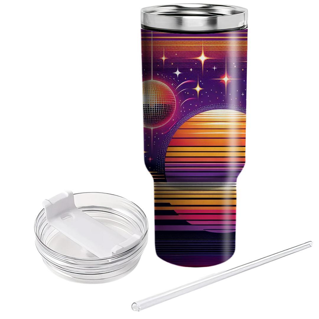 Disco Sunset Glow  Travel Tumblers