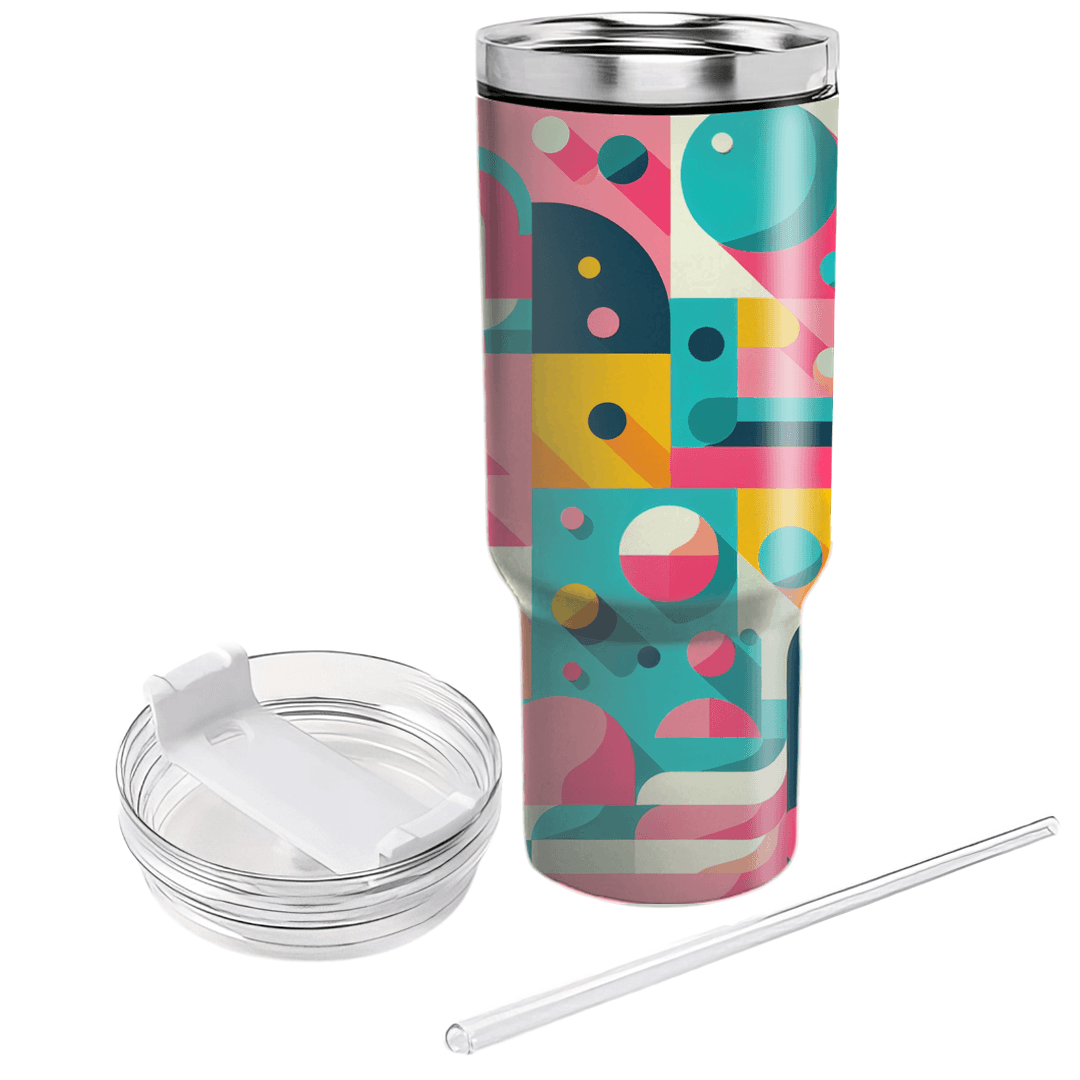 Funky Color Block  Custom Tumblers