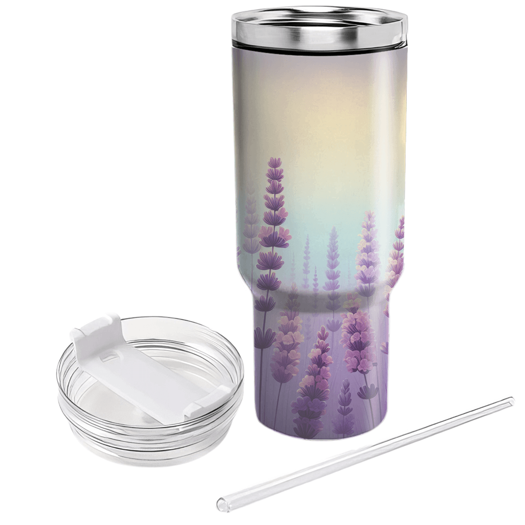 Sunkissed Lavender Fields  Tumblers With Lids