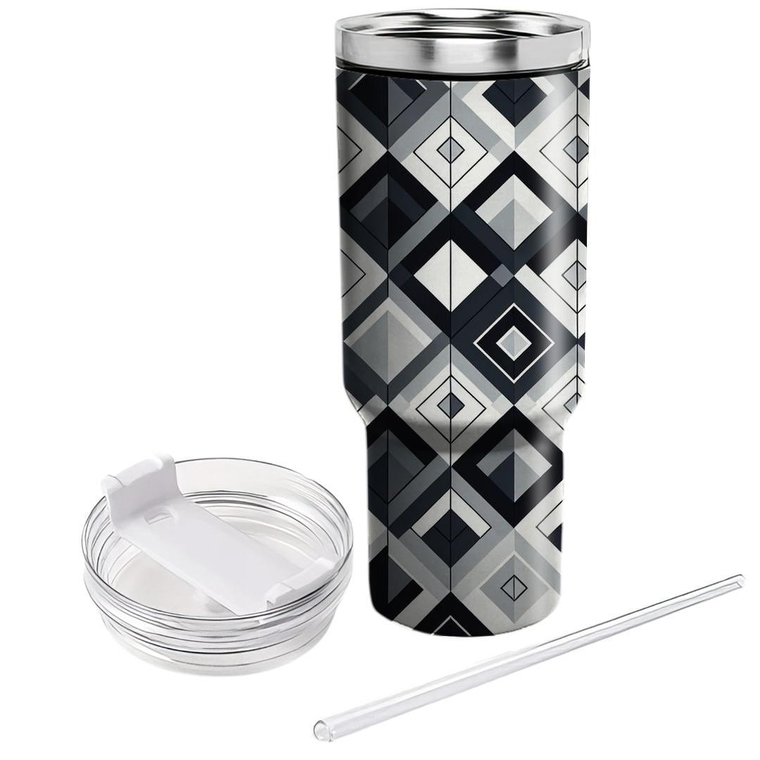 Abstract Diamond Grid  Insulated Tumblers