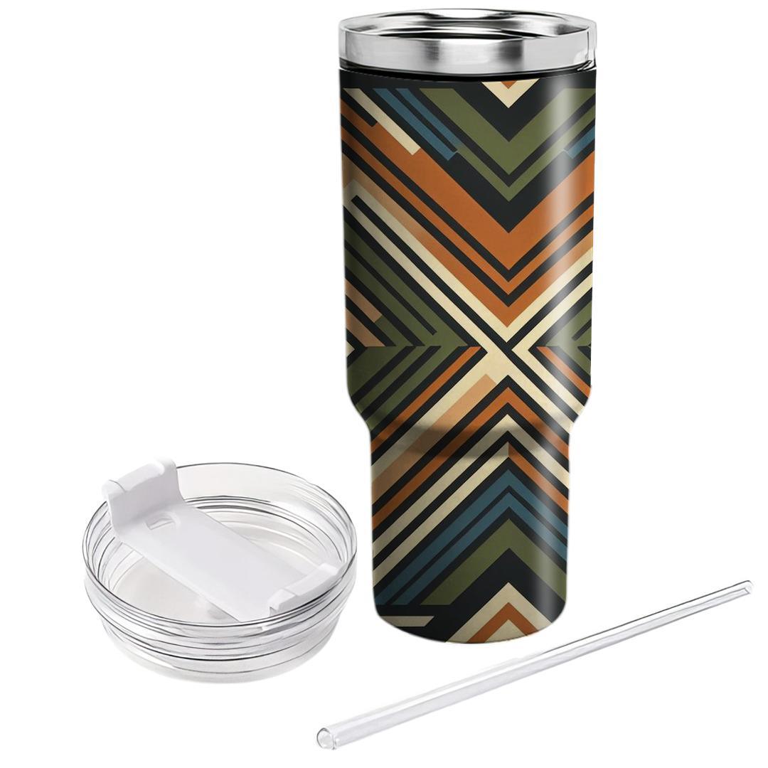 Rustic Plaid Groove  Tumbler Cups