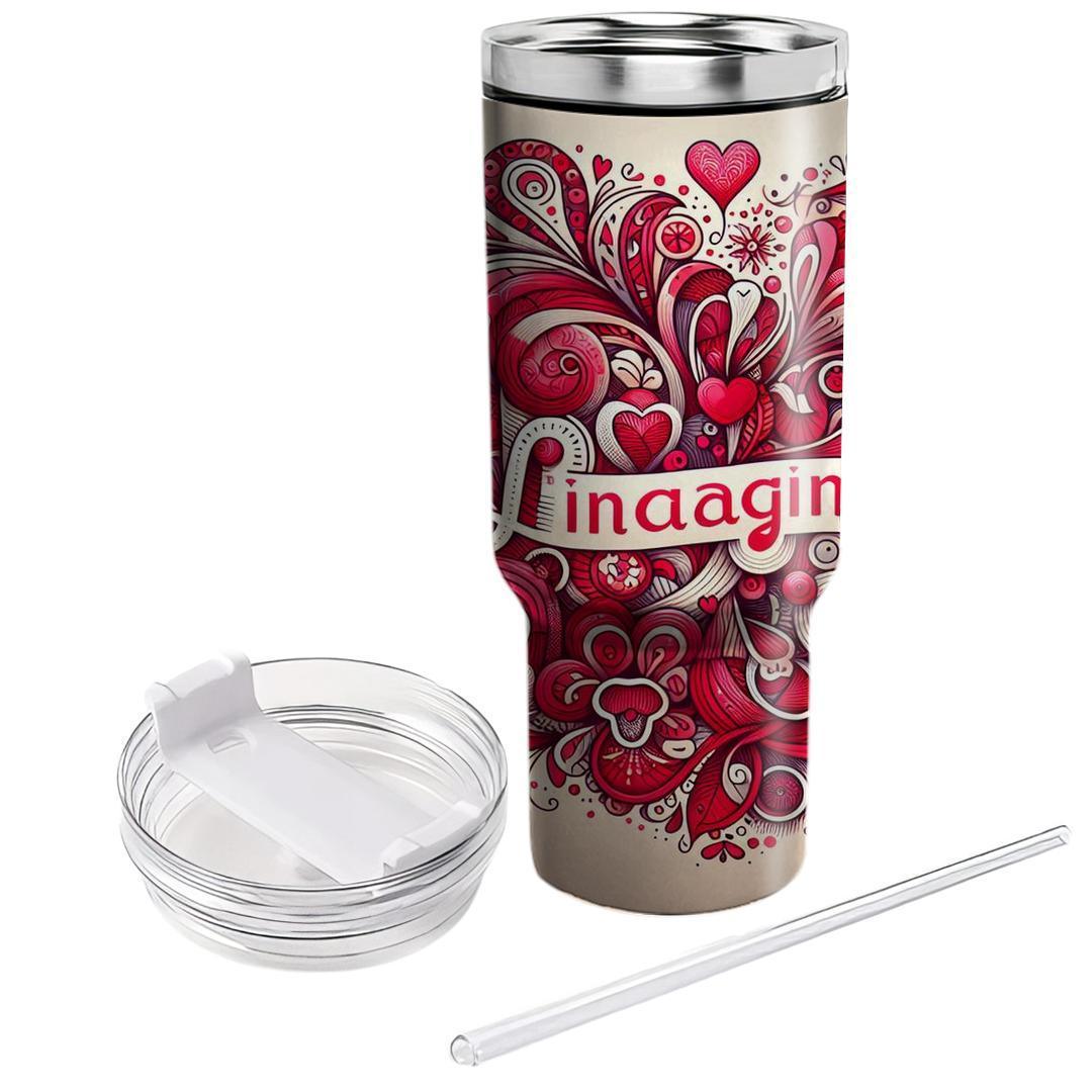 Festival Of Hearts - Valentine’s Day  Tumblers With Lids