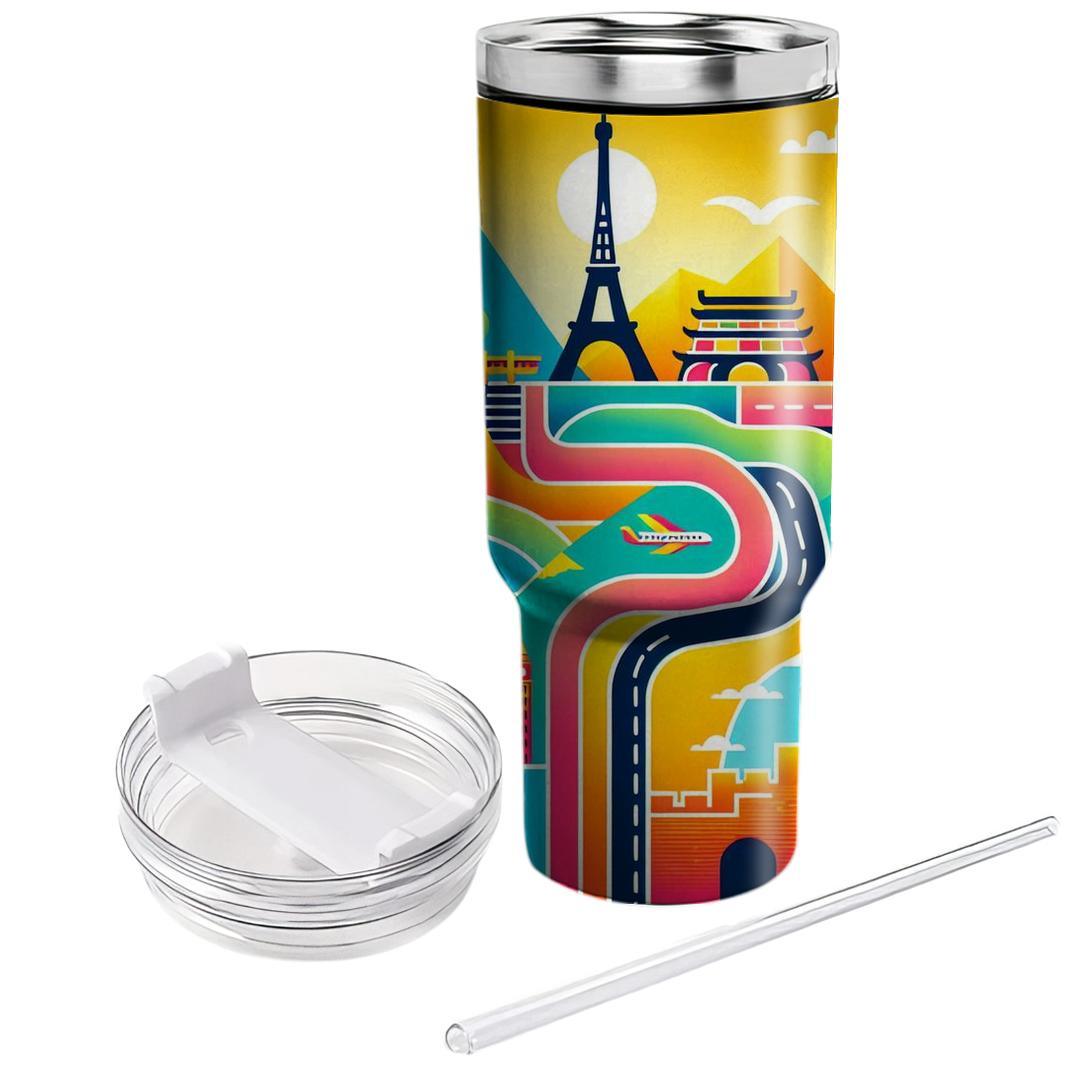 Colorful Journeys - Travel Appreciation Day  Tumblers With Lids