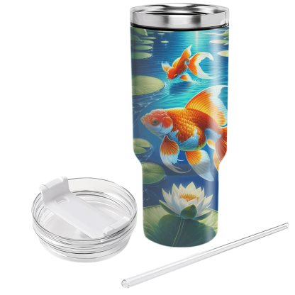 Lively Goldfish Pond  Tumbler Cups