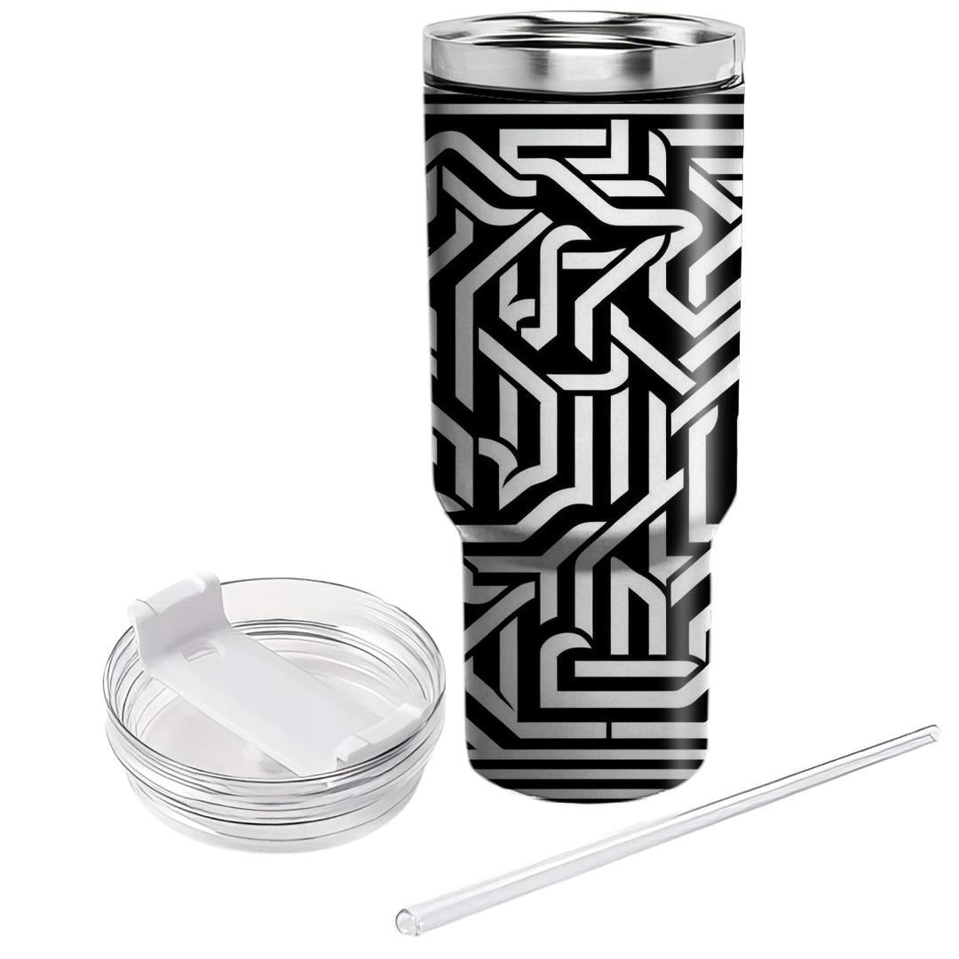 Monochrome Op Art  Custom Tumblers