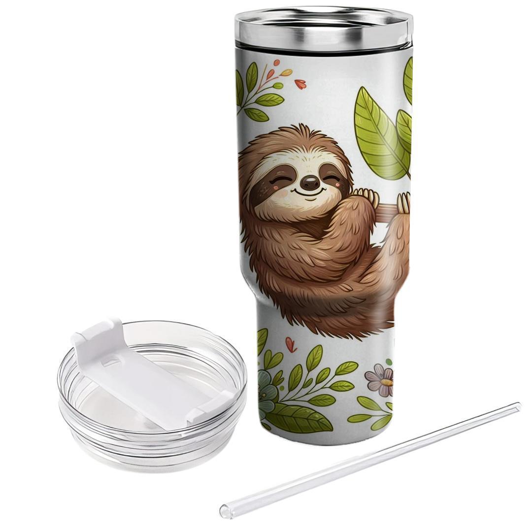Cuddly Sloth Chill  Travel Tumblers