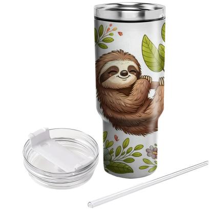 Cuddly Sloth Chill  Travel Tumblers