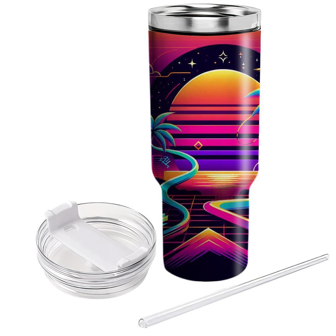 Neon Palms  Tumblers With Lids