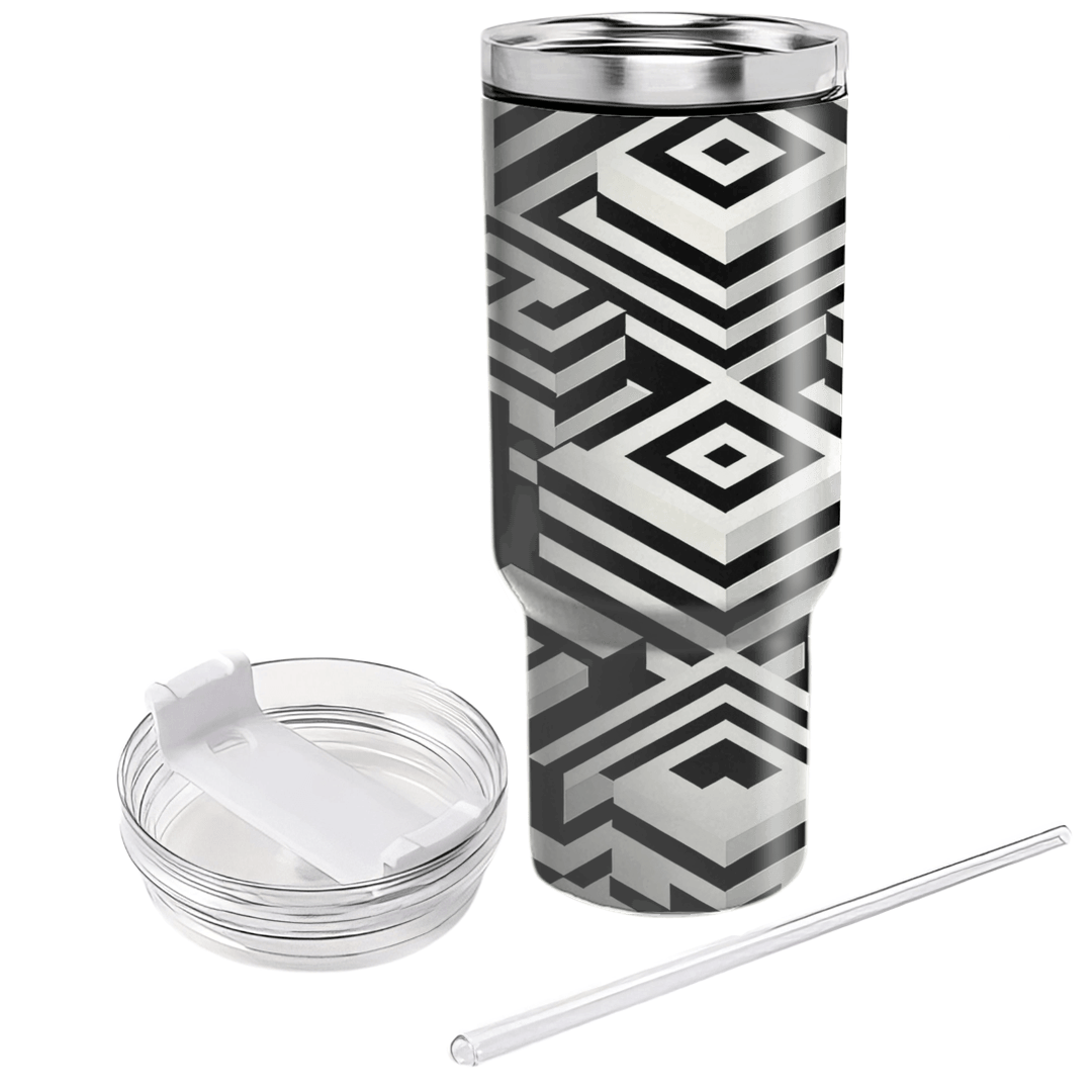 Optical Illusion Squares  Insulated Tumblers