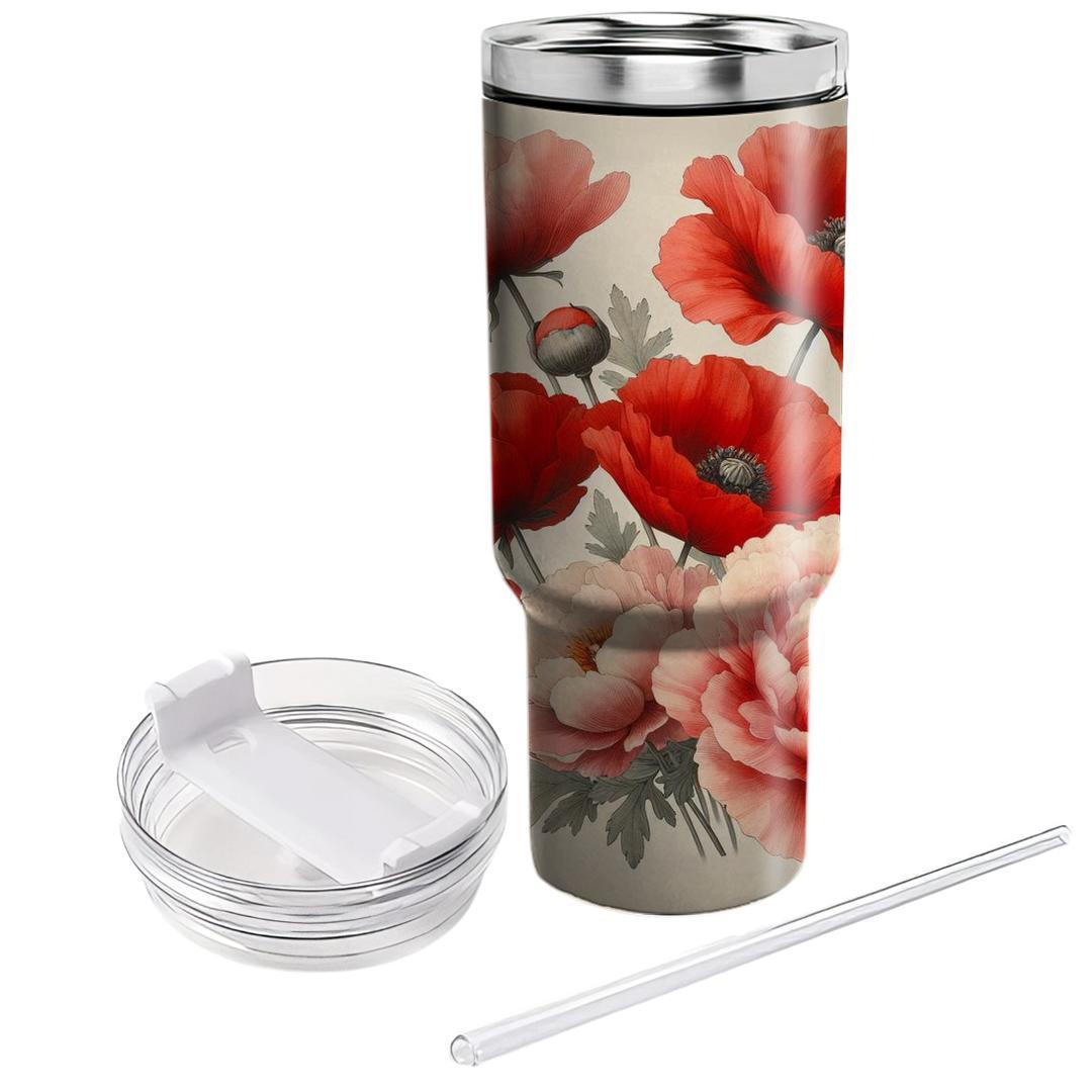 Watercolor Poppy Fields  Tumblers For Gifts