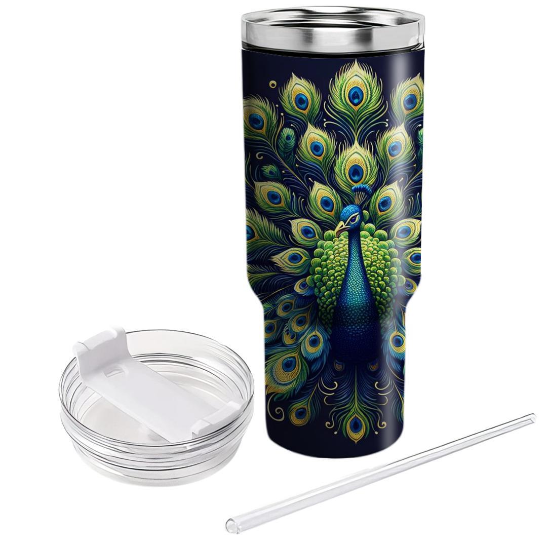 Enchanting Peacock Splendor  Tumblers With Lids