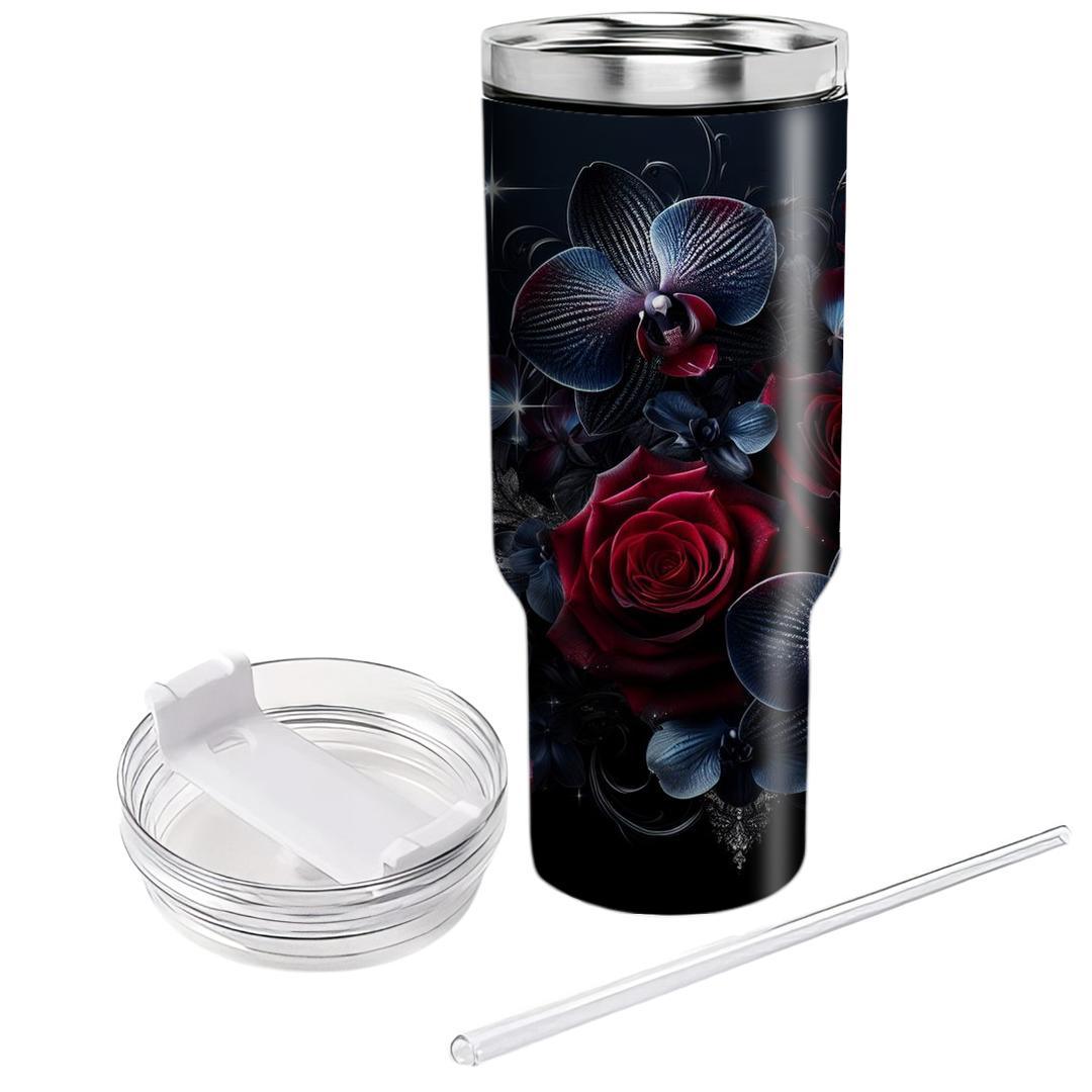 Midnight Blossom  Tumbler Cups