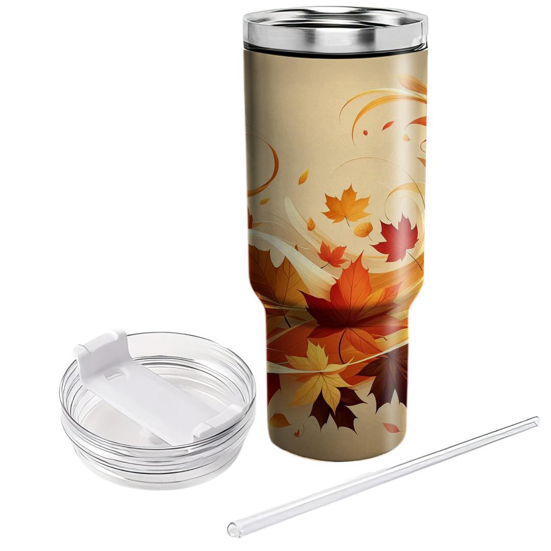 Golden Autumn Maple  Unique Tumblers