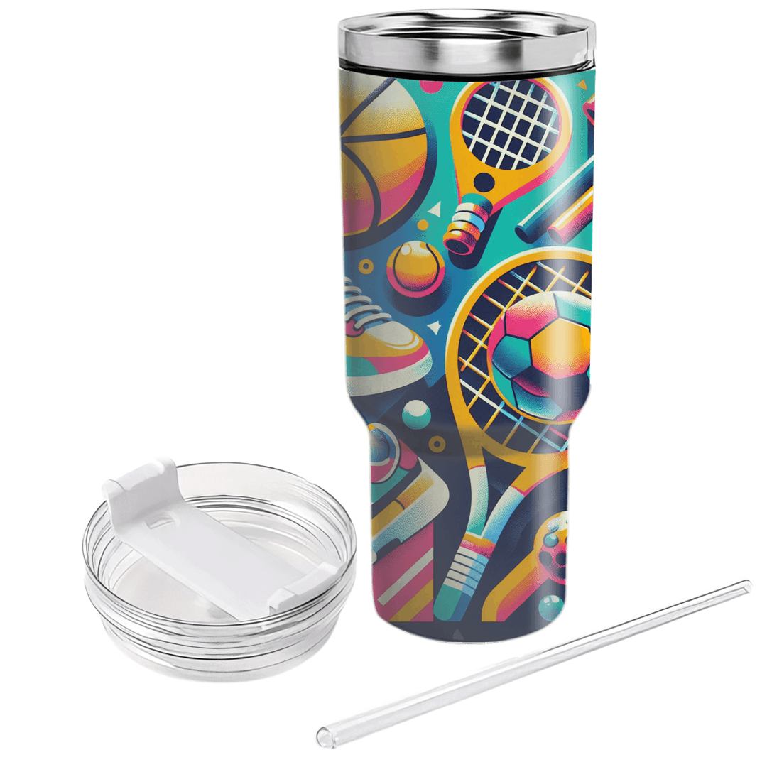 Retro Sports Adventure  Tumblers With Lids